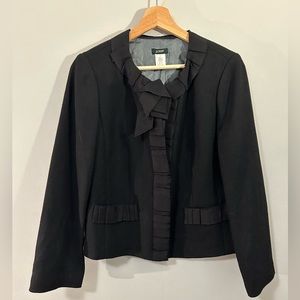 J. Crew wool and grosgrain blazer jacket. Adorable! Black. Size 8